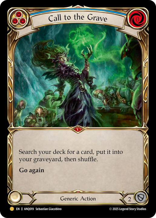 Call to Grave (Cold Foil) - Antiquity Pack - Compendium of Rathe
