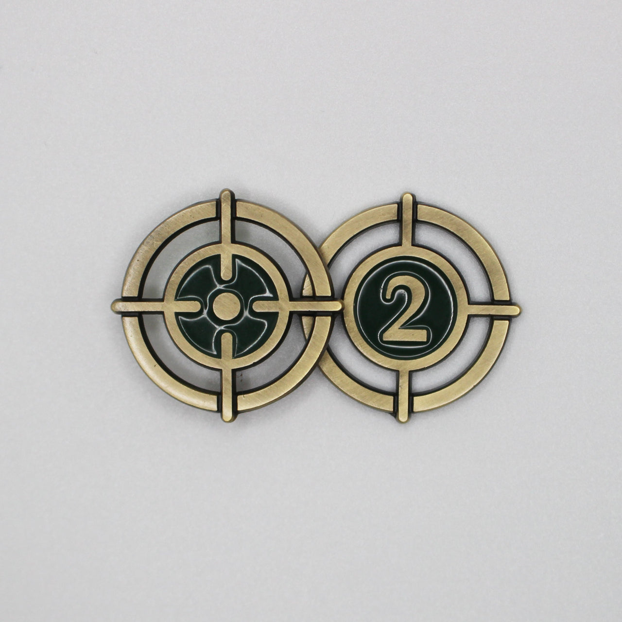 Aim | Shoot Twice Metal Token on