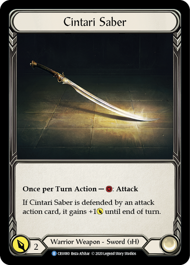 Cintari Saber Right - Cold Foil - Flesh & Blood TCG