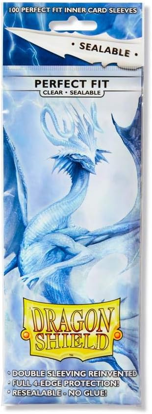 Dragon Shield - Clear - Sealable Perfect Fit Sleeves Dragon Shield - Clear - Sealable Perfect Fit Sleeves