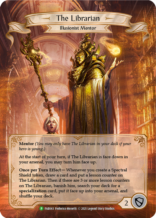 flesh and blood mentor cards The Librarian (Promo) - & TCG 2) Disney Lorcana Starter Style:Case of 5 Card Type_Artifact Creature
