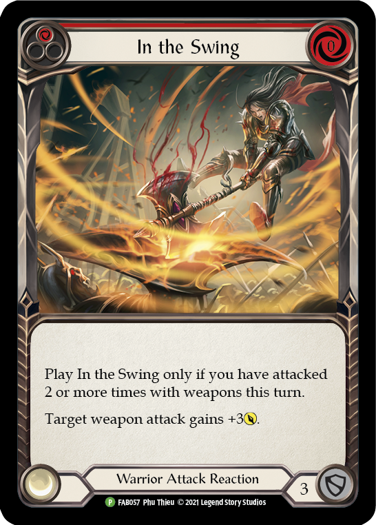 【Flesh and Blood】In the Swing カード In the Swing - Red - Flesh & Blood TCG - Everfest – FaB Foundry