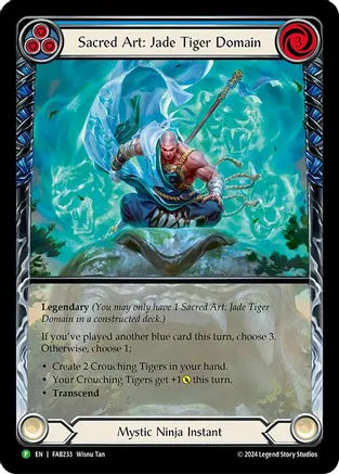 Sacred Art: Jade Tiger Domain (Promo) - Flesh & Blood TCG FaB Foundry Sacred Art: Jade Tiger Domain (Promo) - Flesh & Blood TCG FaB Foundry