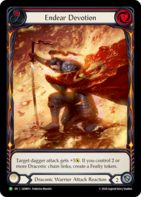 Target dagger attack gets +3{p}. If you control 2 or more Draconic chain links, create a Fealty token.