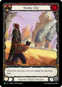 When this defends a red card, mark the attacking hero.