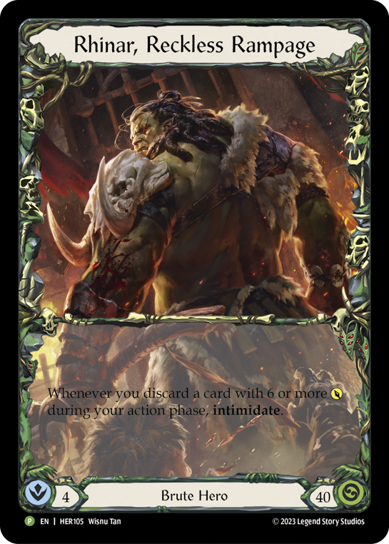 Rhinar, Reckless Rampage (Promo) - Flesh & Blood TCG - FaB Foundry Rhinar, Reckless Rampage (Promo) - Flesh & Blood TCG - FaB Foundry