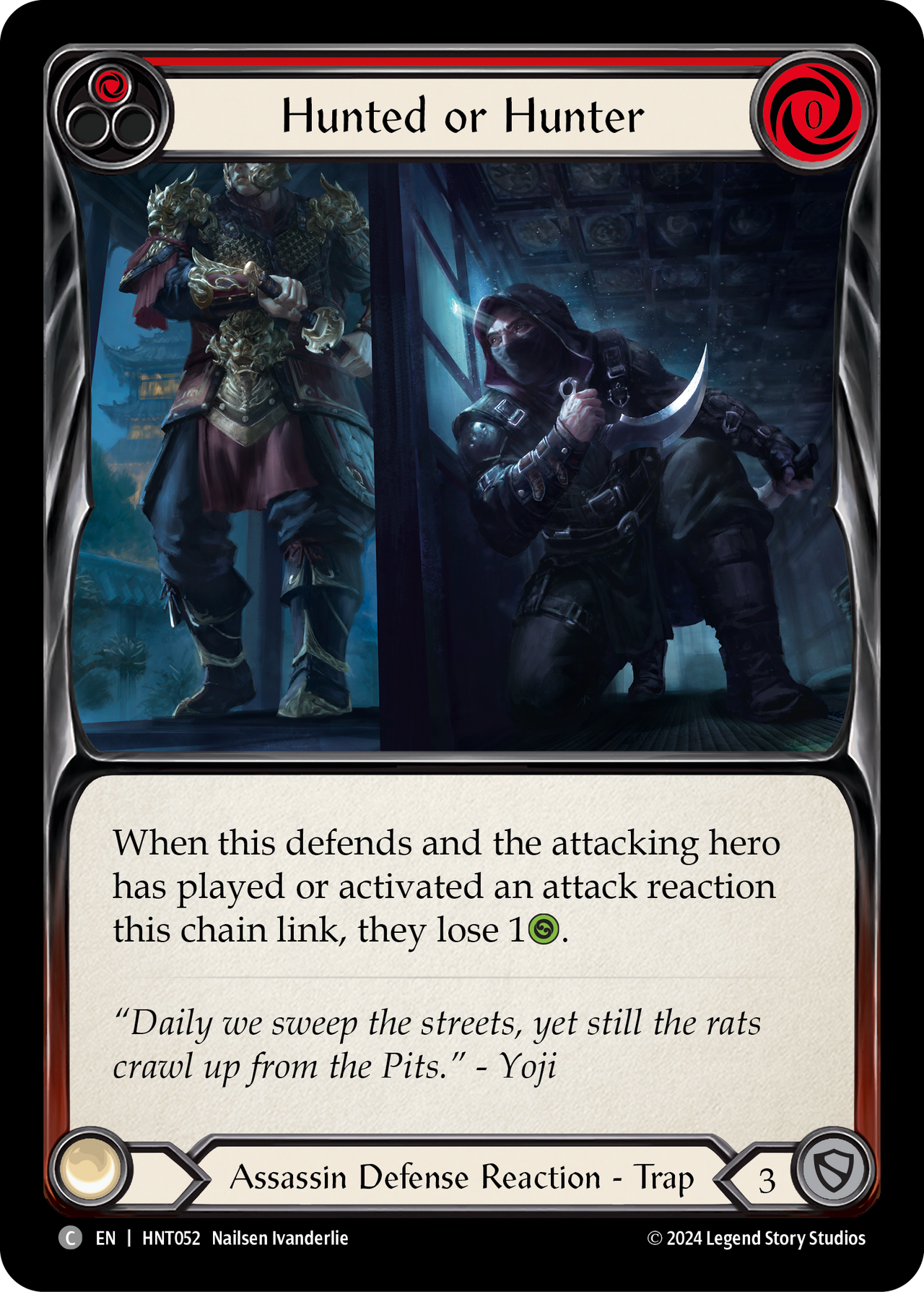 Hunted or Hunter (Red) - The Hunted - Flesh & Blood TCG - FaB Foundry Hunted or Hunter (Red) - The Hunted - Flesh & Blood TCG - FaB Foundry