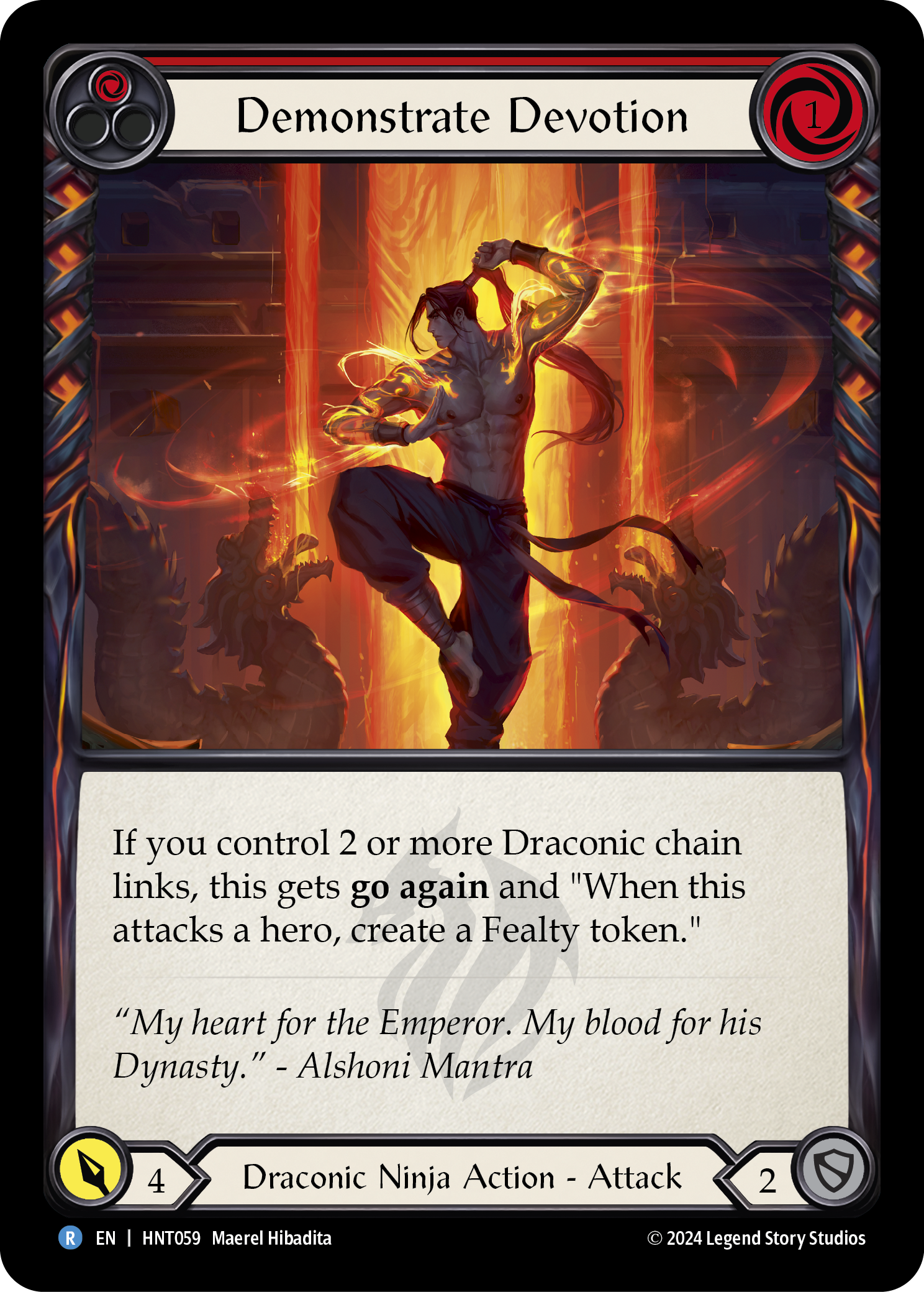 Demonstrate Devotion (Red) - The Hunted - Flesh & Blood TCG - FaB