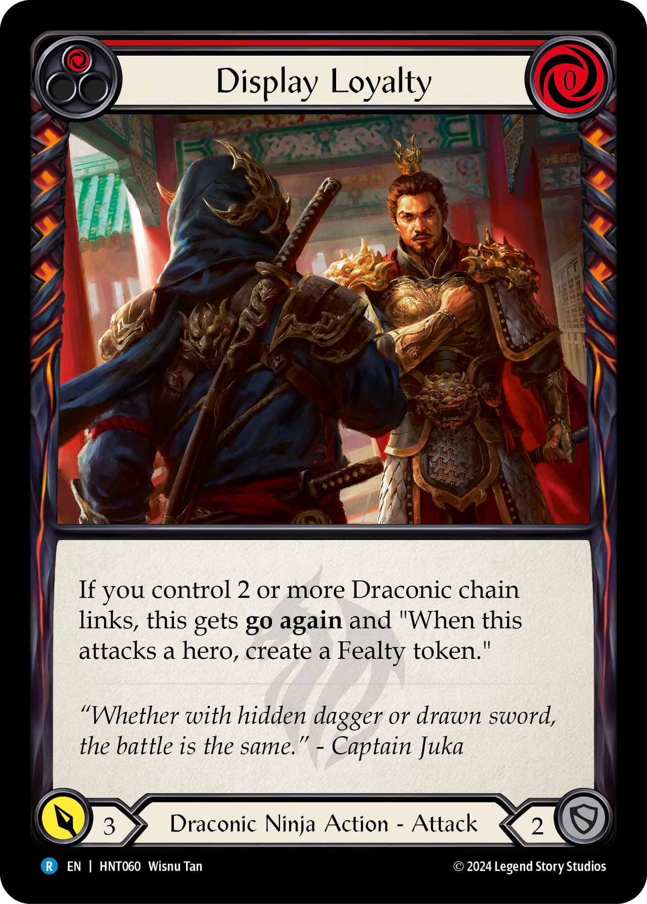 Display Loyalty (Red) - The Hunted - Flesh & Blood TCG - FaB Foundry Display Loyalty (Red) - The Hunted - Flesh & Blood TCG - FaB Foundry