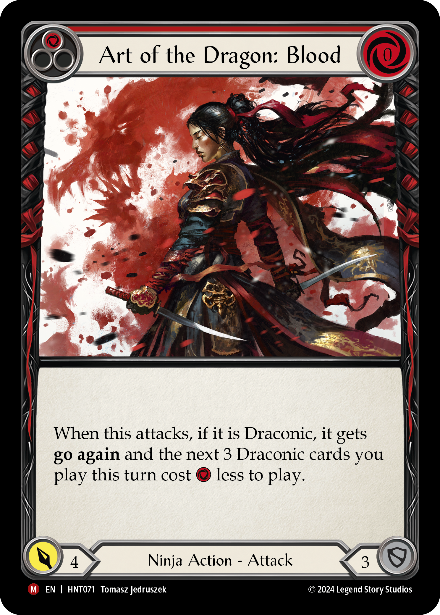 Fab Art of dragon blood ea rf CF プロモ Art of the Dragon: Blood - The Hunted - Flesh & Blood TCG