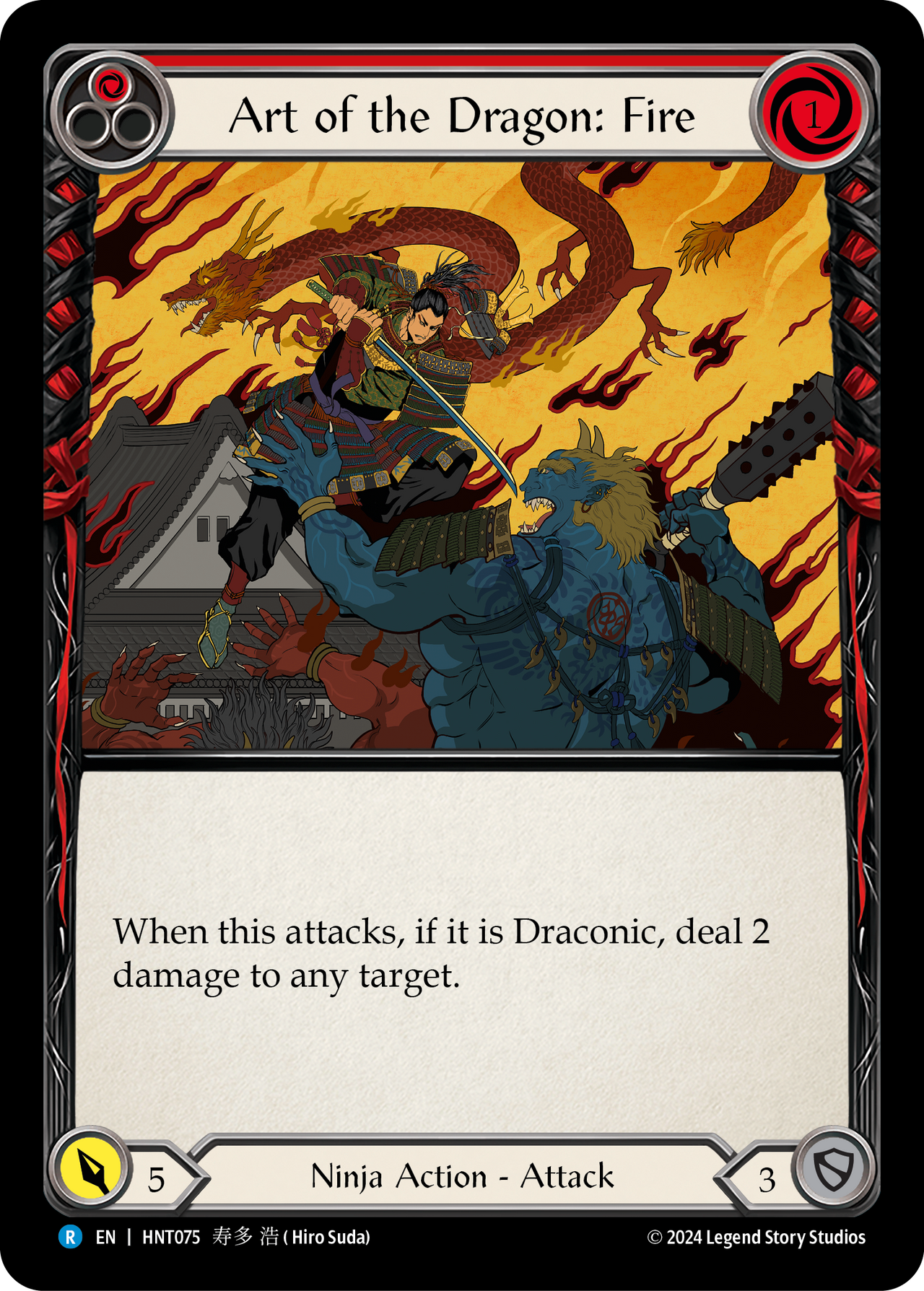 Art of the Dragon: Fire (Red) - The Hunted - Flesh & Blood TCG Art of the Dragon: Fire (Red) - The Hunted - Flesh & Blood TCG