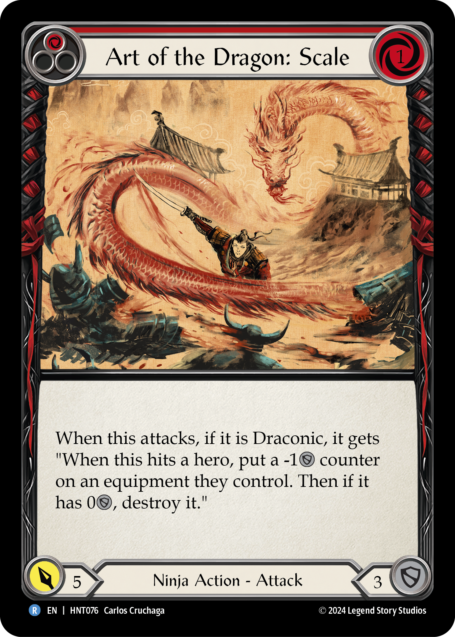Art of the Dragon: Scale (Red) - The Hunted - Flesh & Blood TCG - FaB Foundry Art of the Dragon: Scale (Red) - The Hunted - Flesh & Blood TCG - FaB Foundry