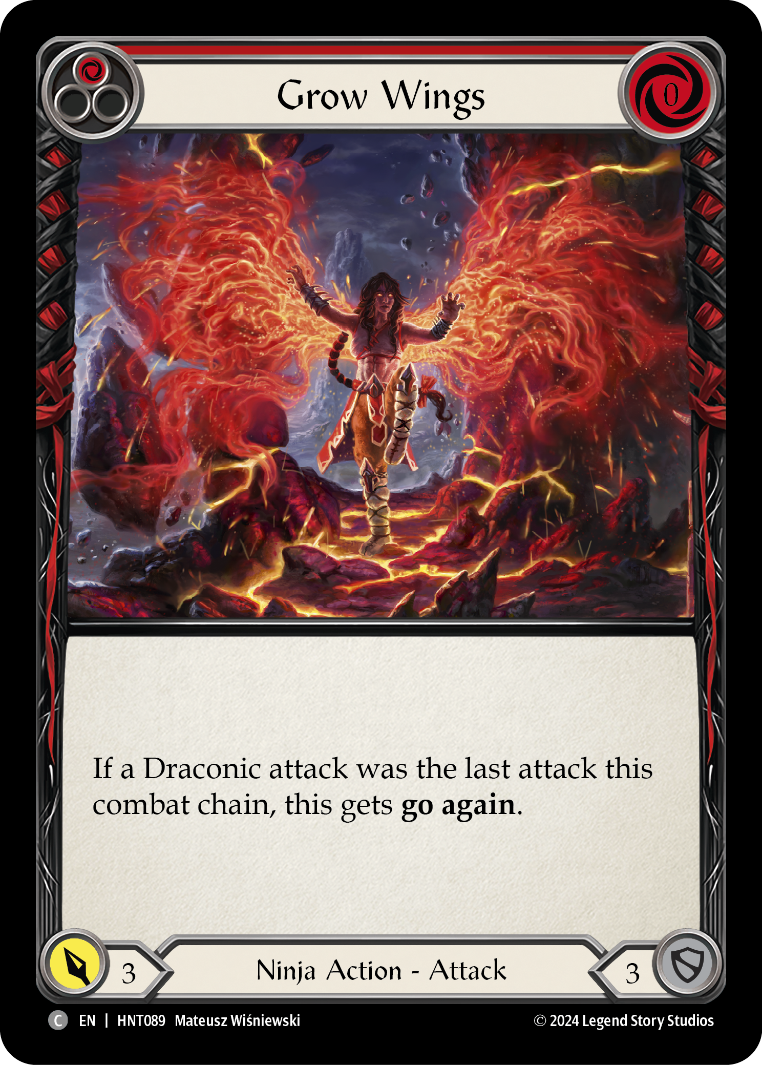 Grow Wings (Red) - The Hunted - Flesh & Blood TCG - FaB Foundry