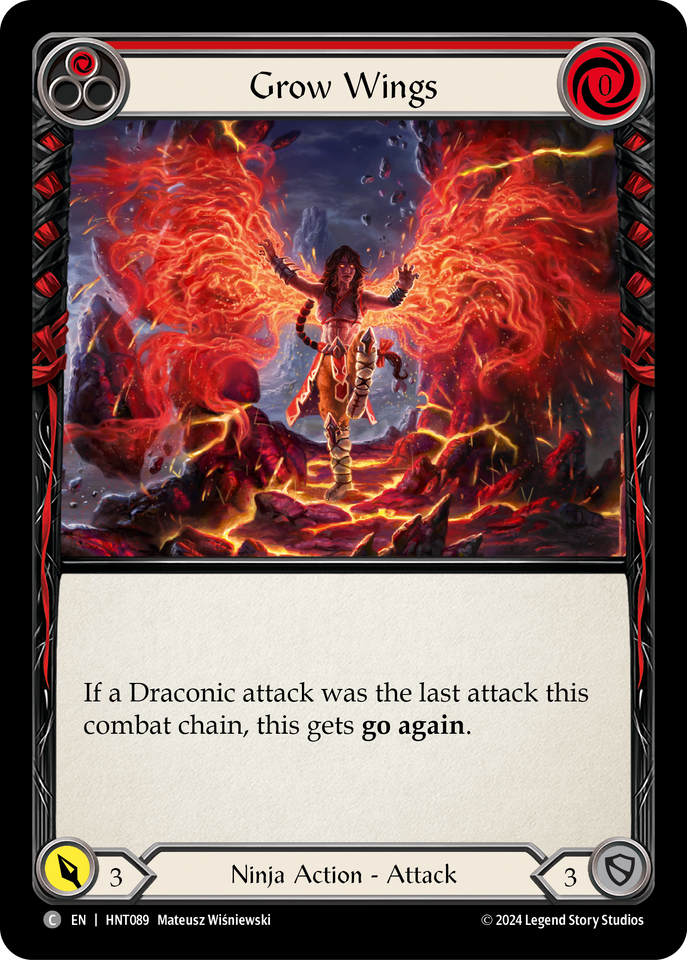 Grow Wings (Red) - The Hunted - Flesh & Blood TCG - FaB Foundry