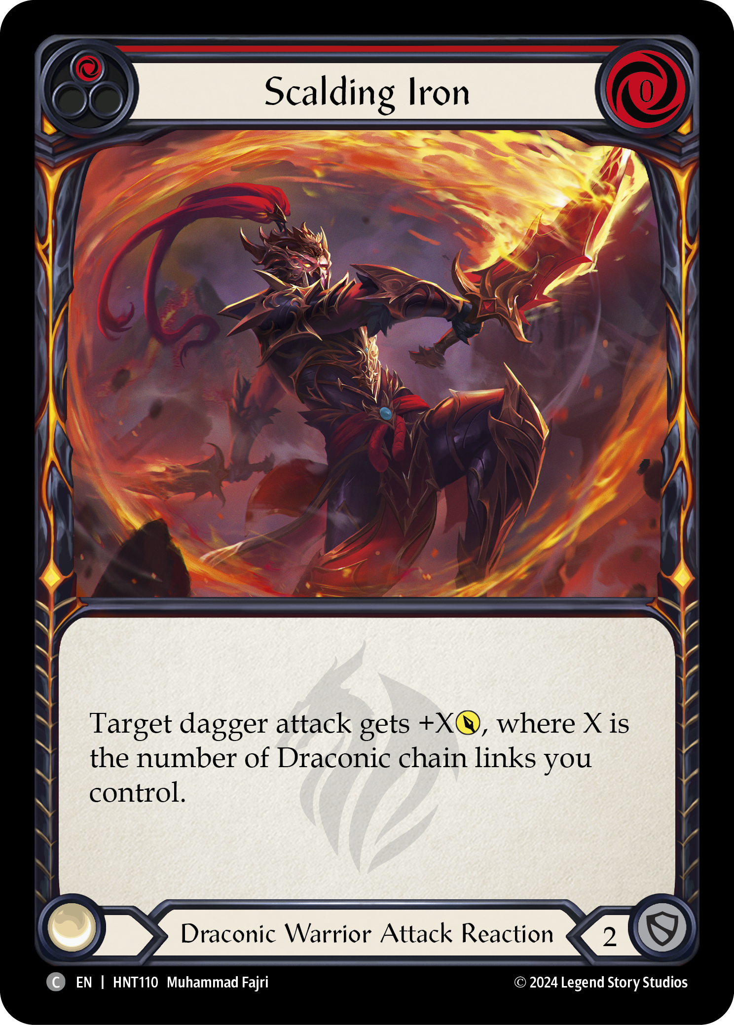Scalding Iron (Red) - The Hunted - Flesh & Blood TCG - FaB