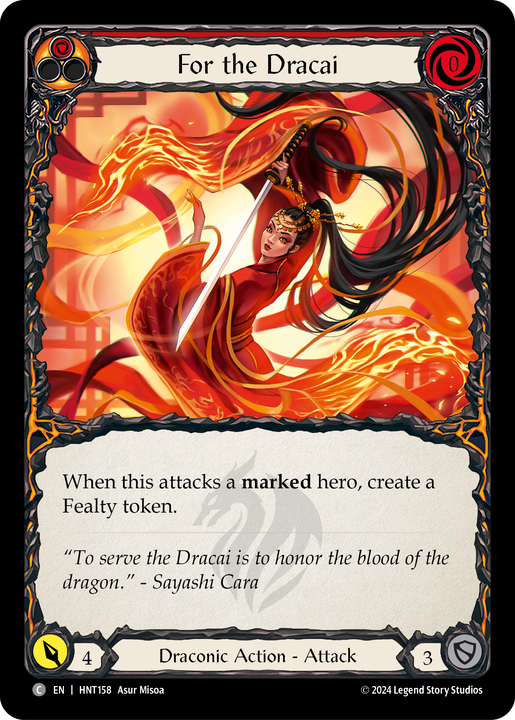 For the Dracai (Red) - The Hunted - Flesh & Blood TCG - FaB