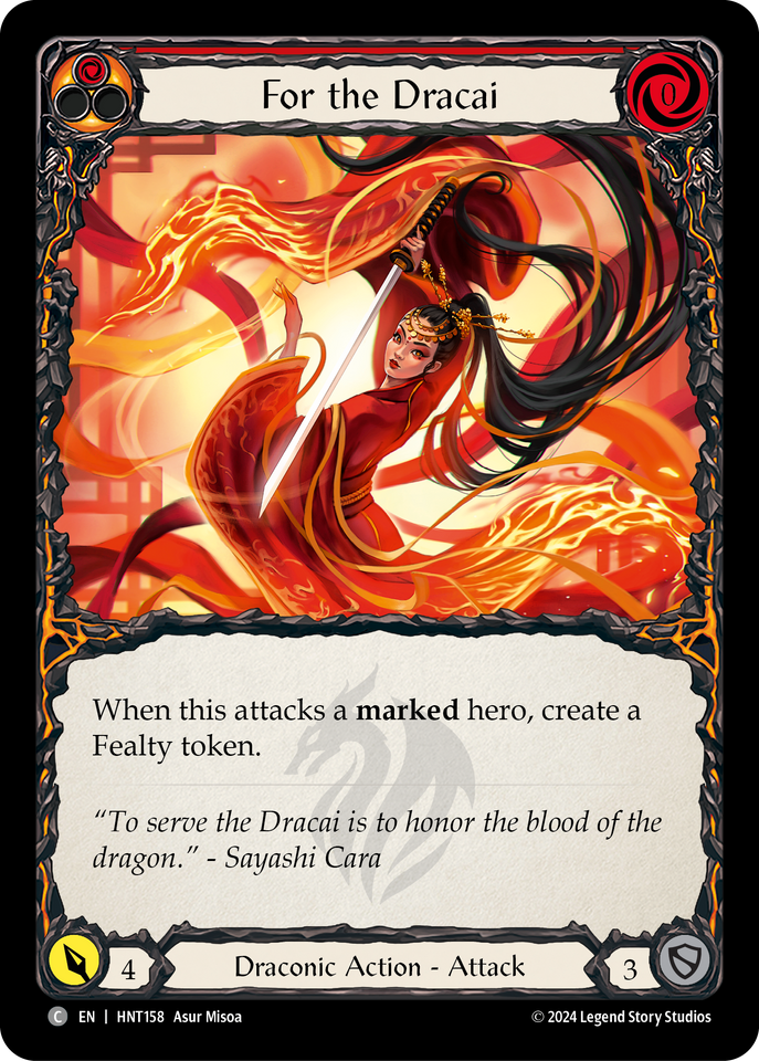 ン 大人気 新品 ノ the For Dracai FaB - TCG Blood & Flesh - Hunted The - (Red) その他
