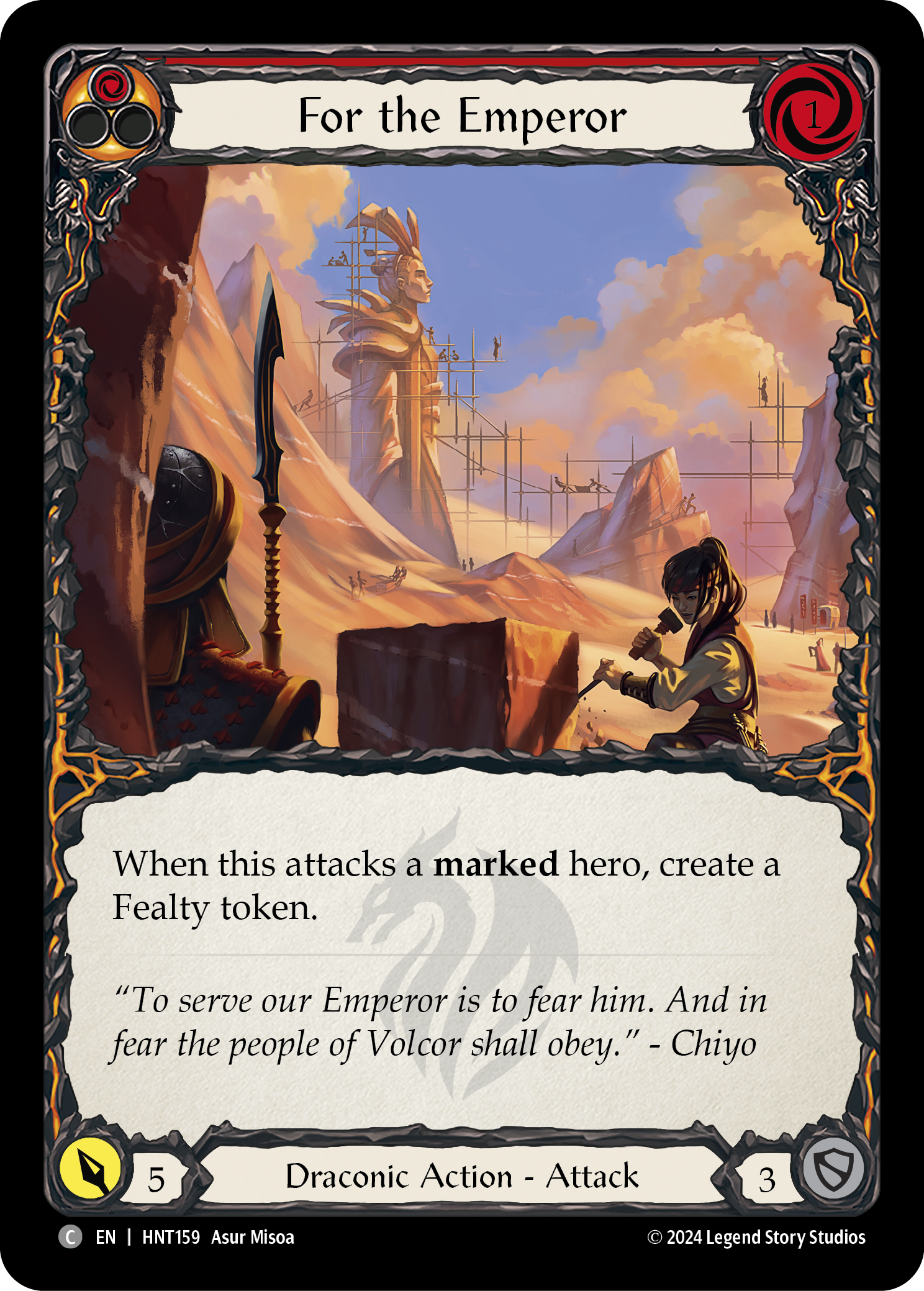 For the Emperor (Red) - The Hunted - Flesh & Blood TCG - FaB Foundry