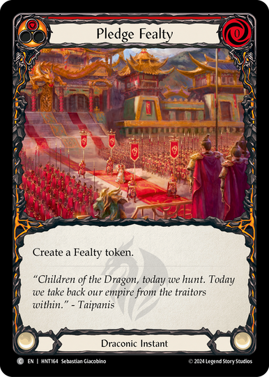 Pledge Fealty (Red) - The Hunted - Flesh & Blood TCG - FaB Foundry