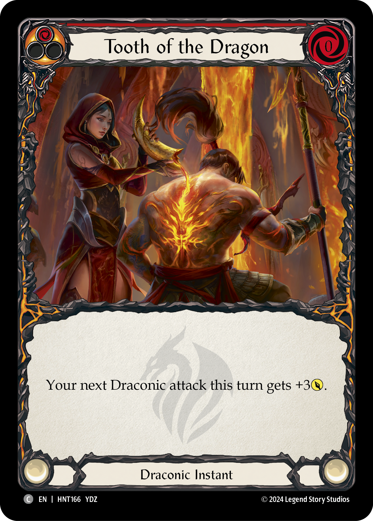 Tooth of the Dragon (Red) - The Hunted - Flesh & Blood TCG - FaB Tooth of the Dragon (Red) - The Hunted - Flesh & Blood TCG - FaB