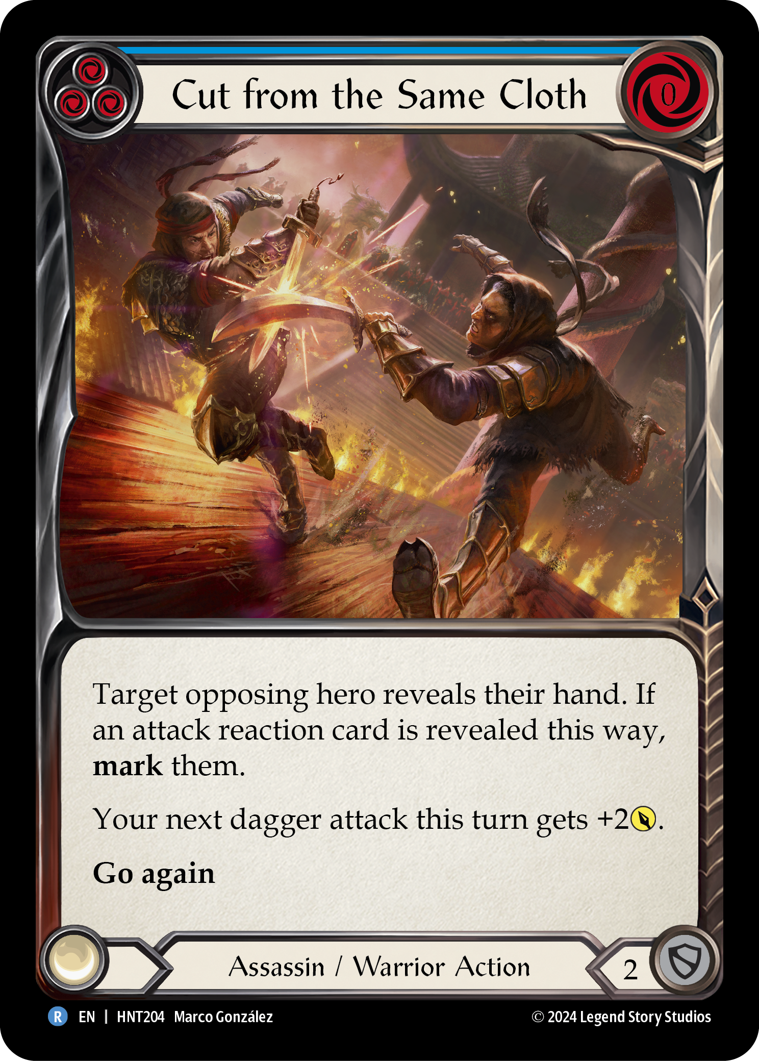 Cut from the Same Cloth (Blue) - The Hunted - Flesh & Blood TCG