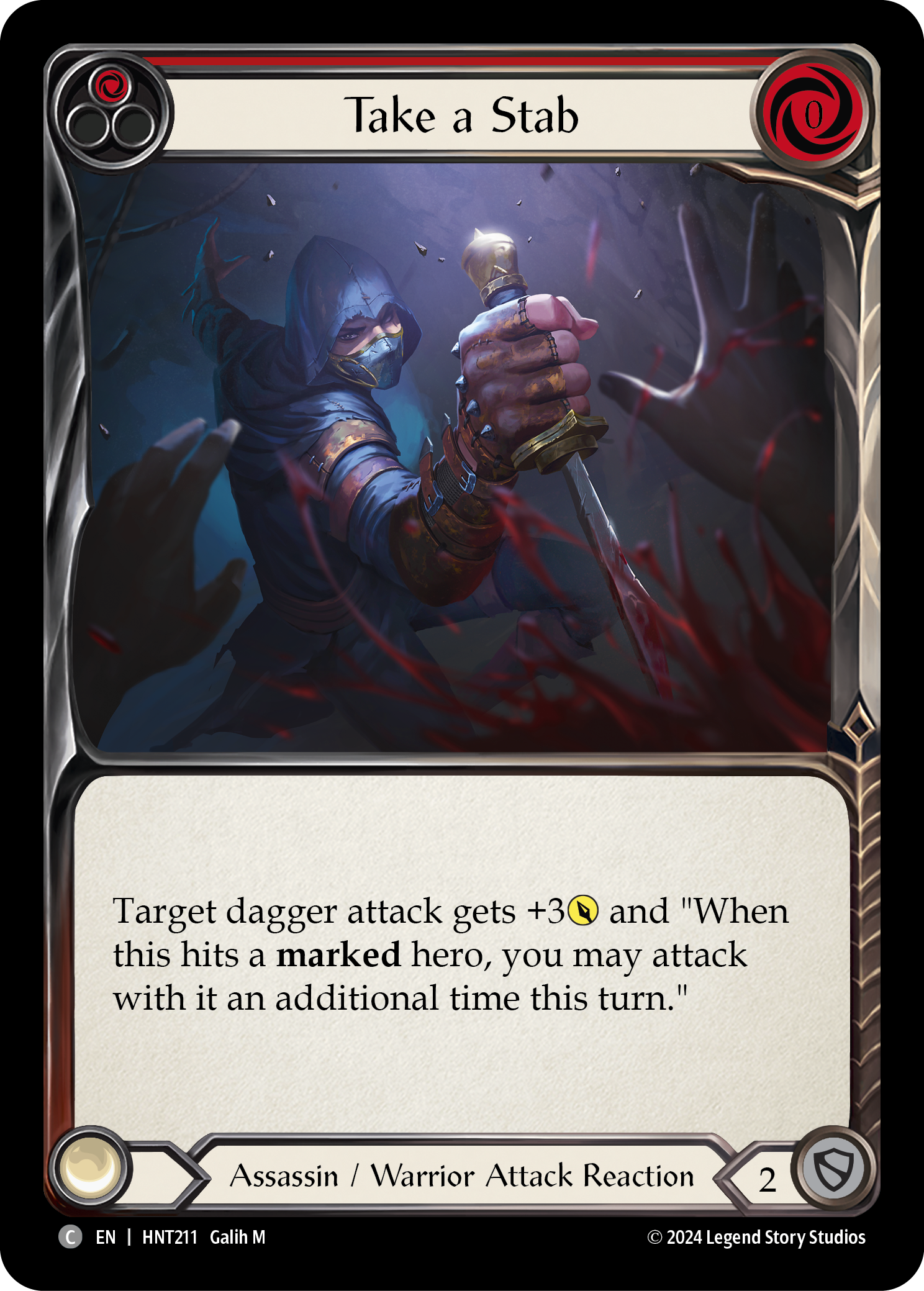 Take a Stab (Red) - The Hunted - Flesh & Blood TCG - FaB Foundry