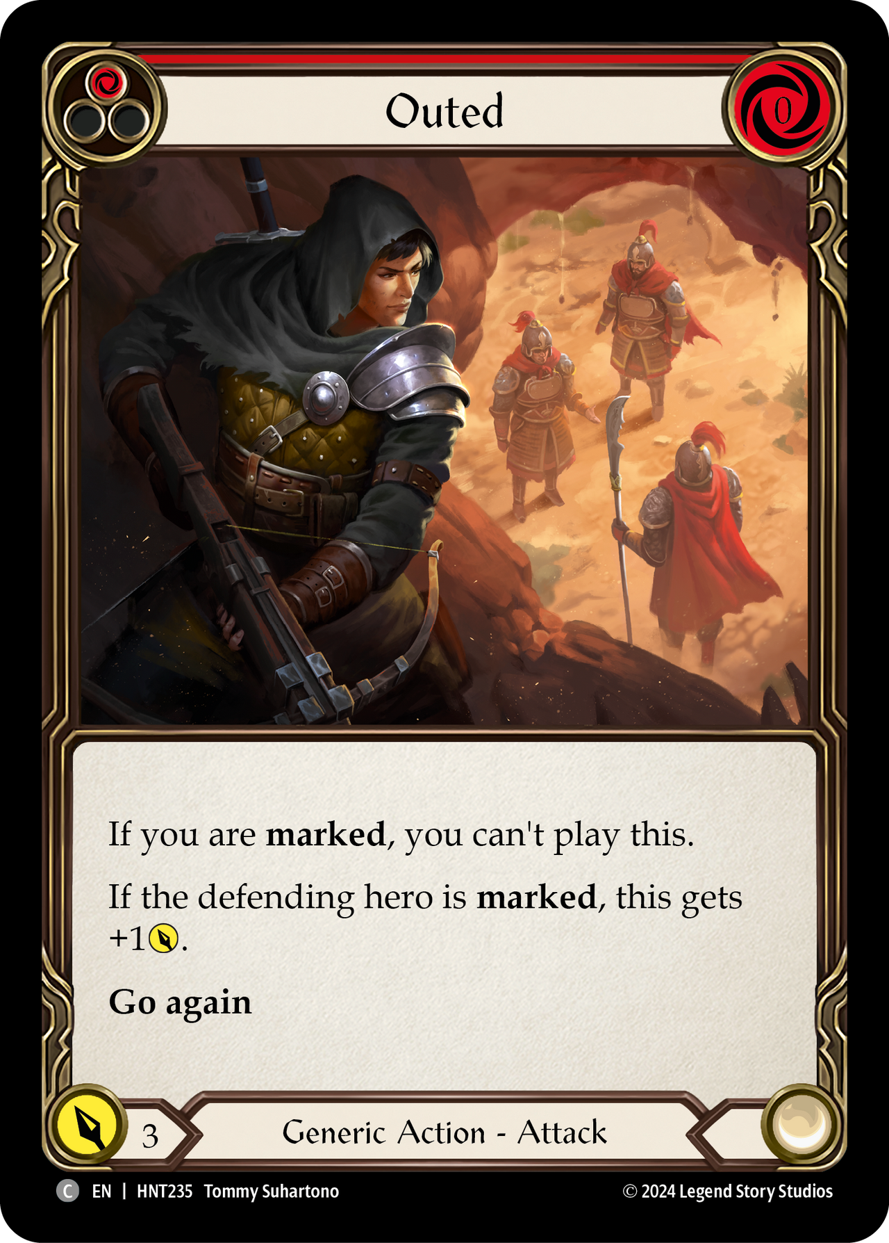 Outed (Red) - The Hunted - Flesh & Blood TCG - FaB Foundry Outed (Red) - The Hunted - Flesh & Blood TCG - FaB Foundry