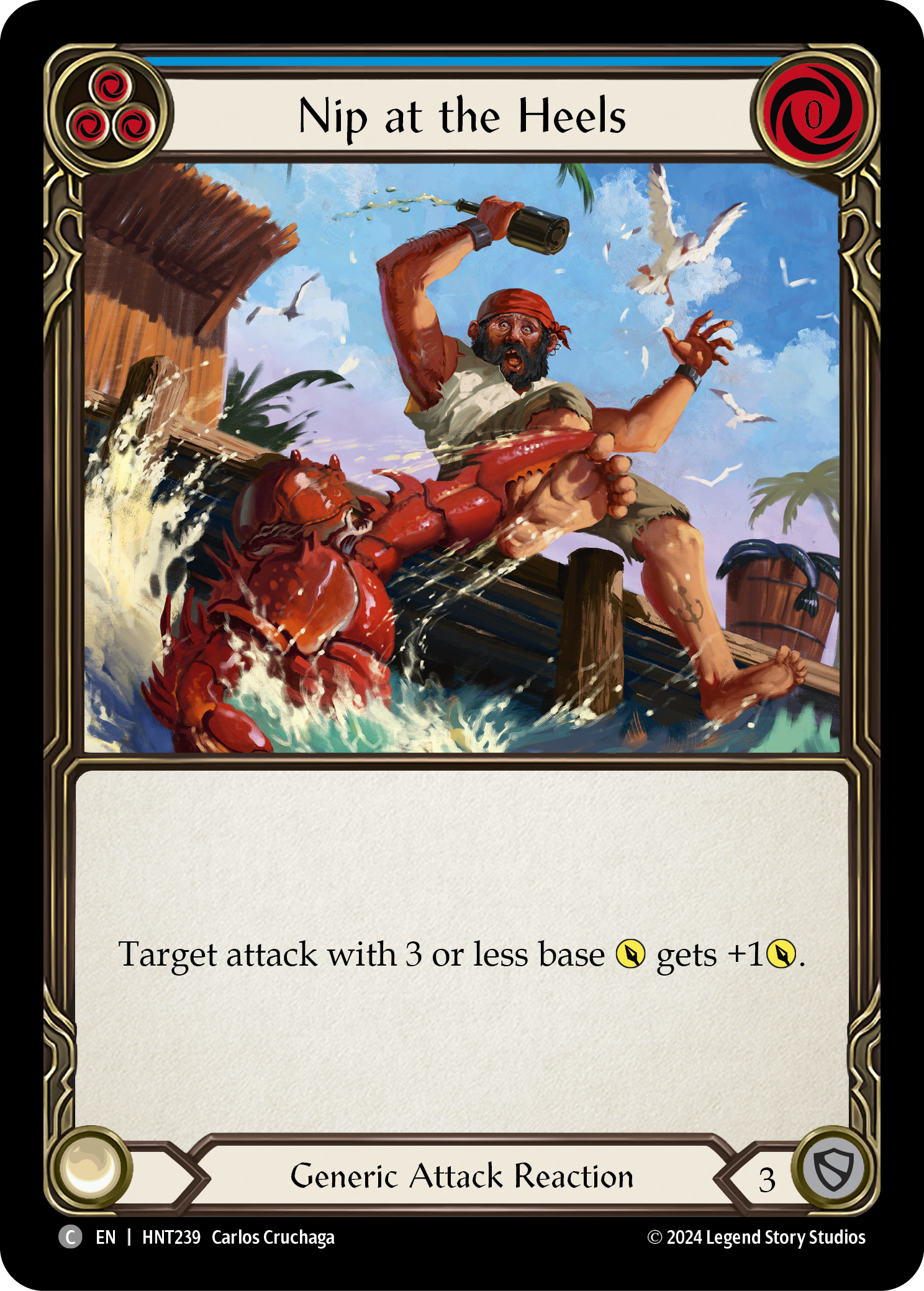 Nip at the Heels (Blue) - The Hunted - Flesh & Blood TCG