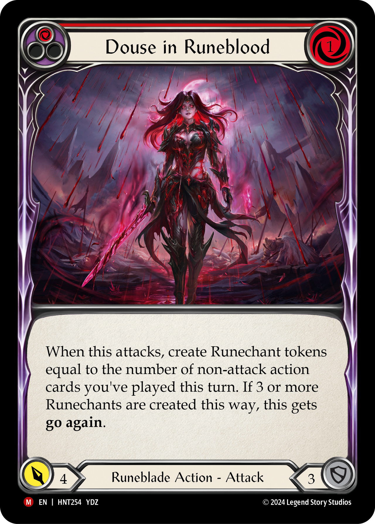 Douse in Runeblood - The Hunted - Flesh & Blood TCG - FaB Foundry Douse in Runeblood - The Hunted - Flesh & Blood TCG - FaB Foundry