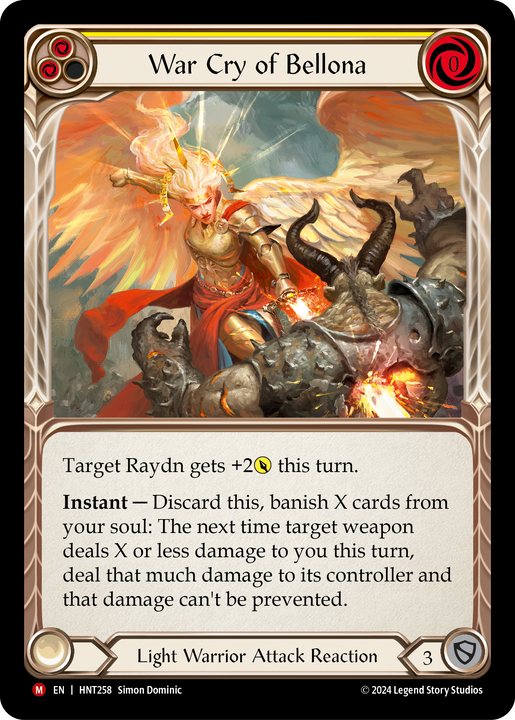 War Cry of Bellona - The Hunted - Flesh & Blood TCG - FaB Foundry