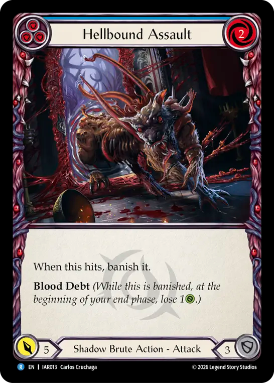 Hellbound Assault - Blue (Rainbow Foil)