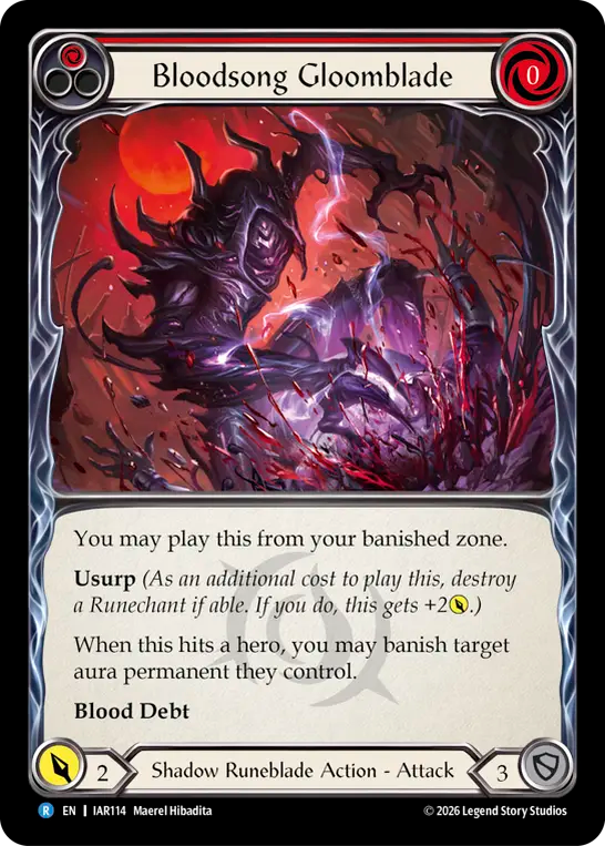 Bloodsong Gloomblade - Red (Rainbow Foil)