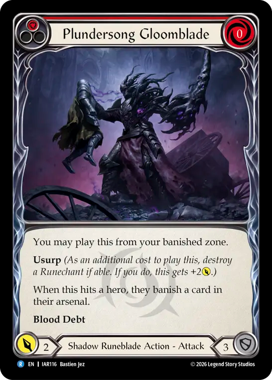 Plundersong Gloomblade - Red (Rainbow Foil)