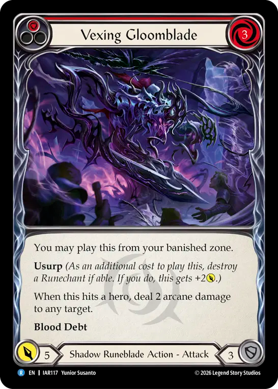 Vexing Gloomblade - Red (Rainbow Foil)