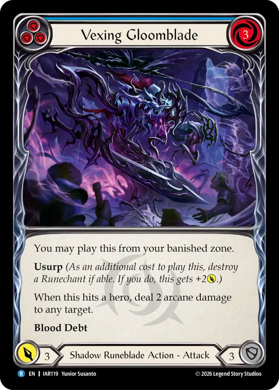 Vexing Gloomblade - Blue (Rainbow Foil)
