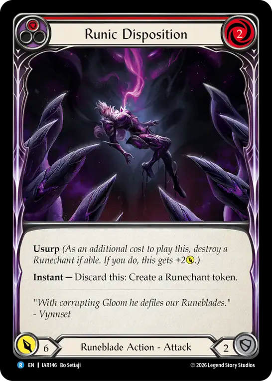 Runic Disposition - Red (Rainbow Foil)
