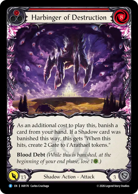 Harbinger of Destruction - Red (Rainbow Foil)