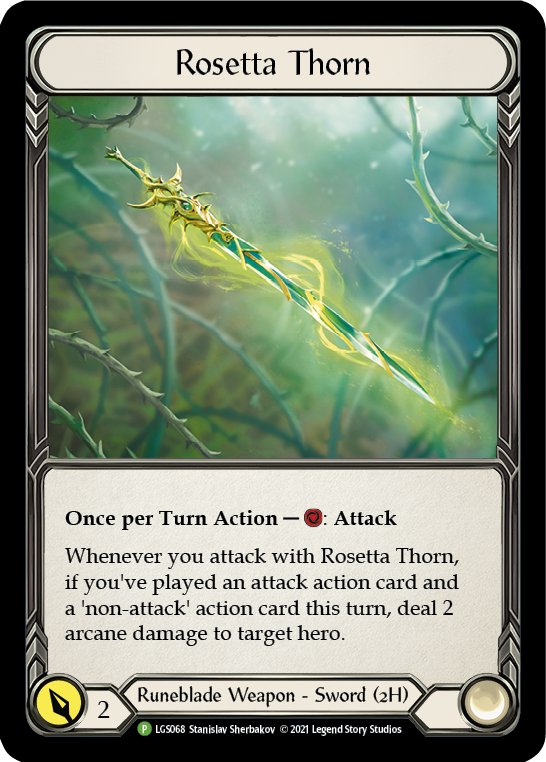 Rosetta Thorn (Promo) - Flesh & Blood TCG - FaB Foundry Rosetta Thorn (Promo) - Flesh & Blood TCG - FaB Foundry