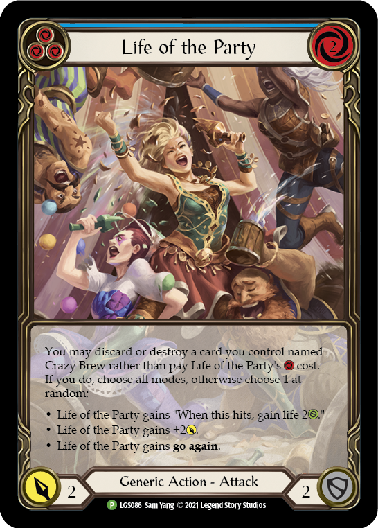 Life of the Party (Blue) (Promo) Extended Art Rainbow Foil Life of the Party (Blue) (Promo) Extended Art Rainbow Foil