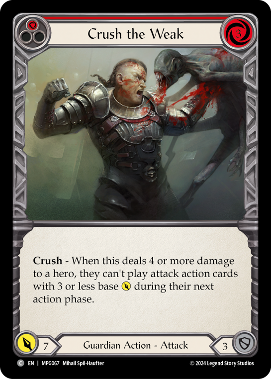 Red Rising Reds Weak Crush the Weak (Red) - Mastery Pack Guardian - Flesh & Blood TCG – FaB ...