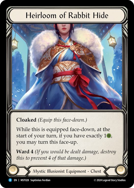 mtg rabbit cards Heirloom of Rabbit Hide - Part the Mistveil - Flesh & Blood TCG