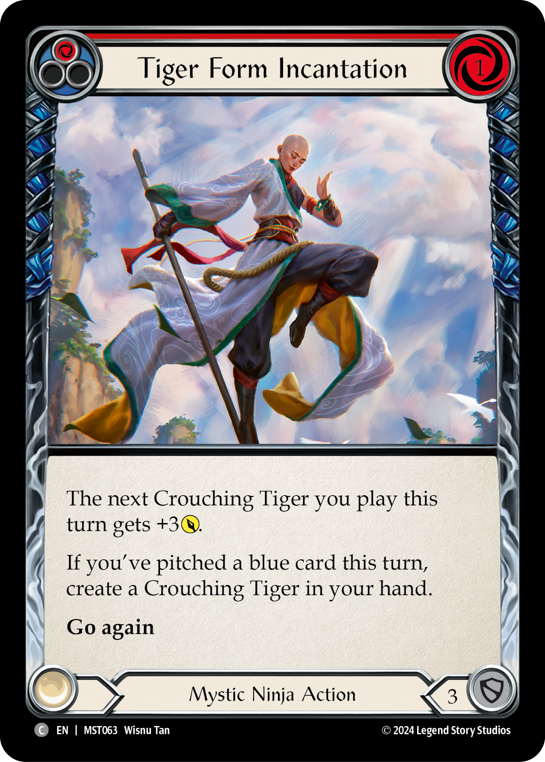 mtg tiger cards Tiger Form Incantation (Red) - Part the Mistveil - Flesh & Blood TCG