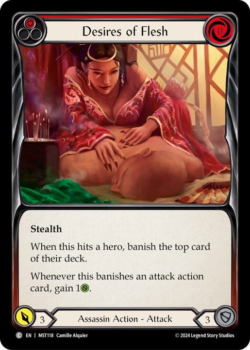 Desires of Flesh (Red) - Part the Mistveil - Flesh & Blood TCG