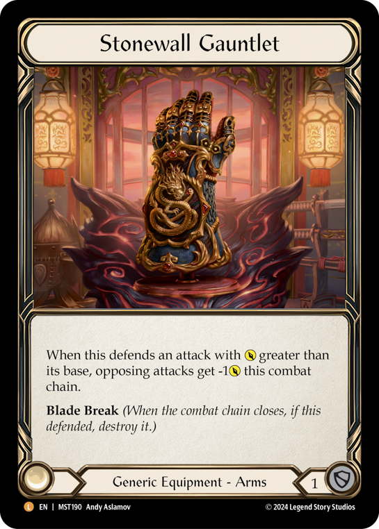 Flesh and Blood Part the Mistveil Legendary Stonewall Gauntlet Mst190 Flesh and Blood Part the Mistveil Legendary Stonewall Gauntlet Mst190