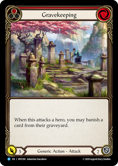 Gravekeeping (Red) - Part the Mistveil - Flesh & Blood TCG - FaB