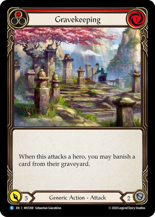 Gravekeeping (Red) - Part the Mistveil - Flesh & Blood TCG - FaB