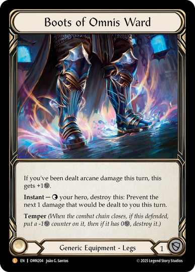 FAB 万象結界のブーツ/Boots of Omnis Ward OMN CF英 Boots of Omnis Ward (Cold Foil) - Omens of the Third Age - Flesh