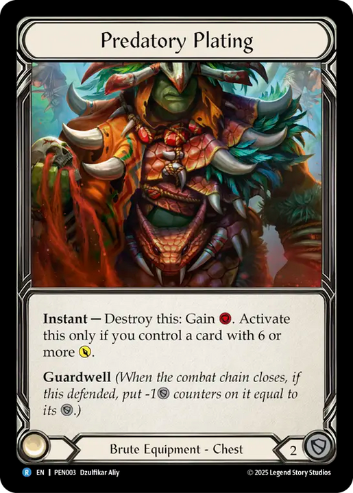 Predatory Plating - Compendium of Rathe - Flesh & Blood TCG - FaB Predatory Plating - Compendium of Rathe - Flesh & Blood TCG - FaB