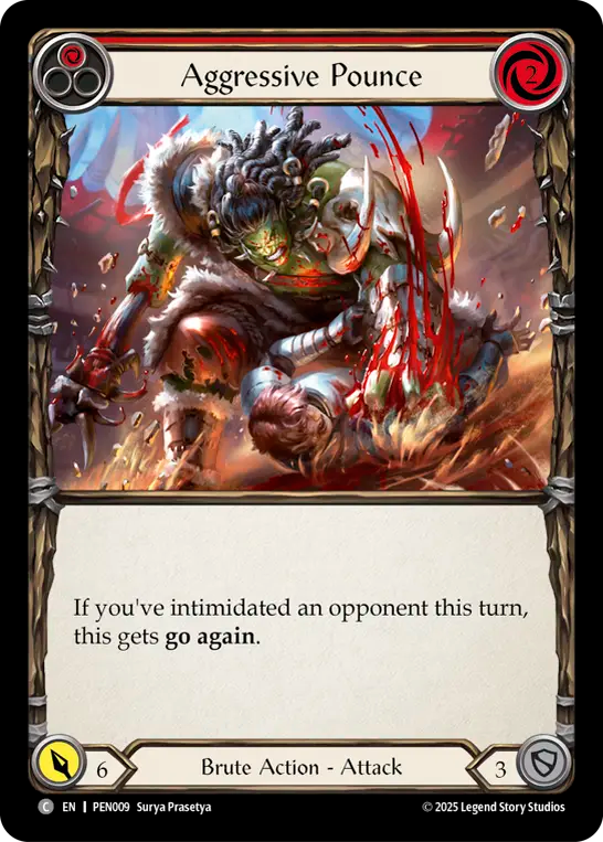 Aggressive Pounce (red) (Rainbow Foil)