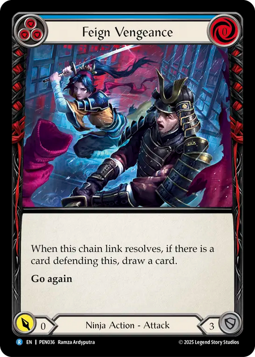 Flesh and Blood 制服の命令【NF】 Feign Vengeance - Compendium of Rathe - Flesh & Blood TCG - FaB